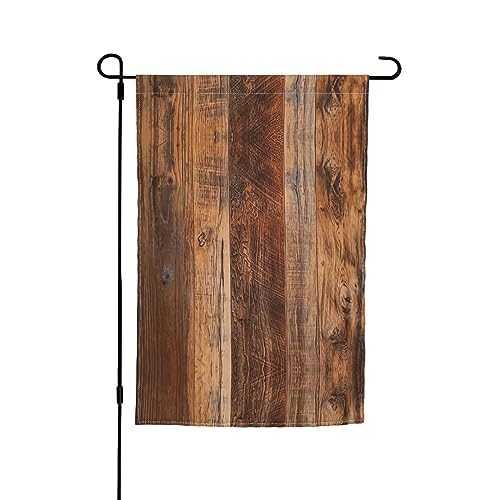 Braune Gartenflaggen aus Holz, 30,5 x 45,7 cm, doppelseitiger Druck, dekorative Flaggen für Außendekoration für alle Jahreszeiten von CarXs