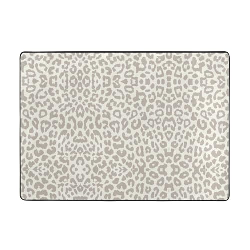 Brauner Leoparden-Teppich, 203 x 147 cm, bedruckter Teppich, weicher Flanellstoff, geeignet für verschiedene Umgebungen von CarXs