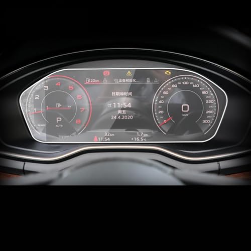 CarXs Auto-Innenraum-Instrumententafel-Membran, LCD-Bildschirm, Schutzfolie aus gehärtetem Glas, Kratzfest, passend für Audi Q5 2021–2023 von CarXs