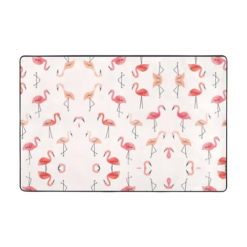 CarXs Flamingo 91,4 x 61 cm & 183,9 x 121,9 cm Teppiche – Home Decor Fußmatten für Wohnzimmer, Schlafzimmer, schmutzabweisend von CarXs