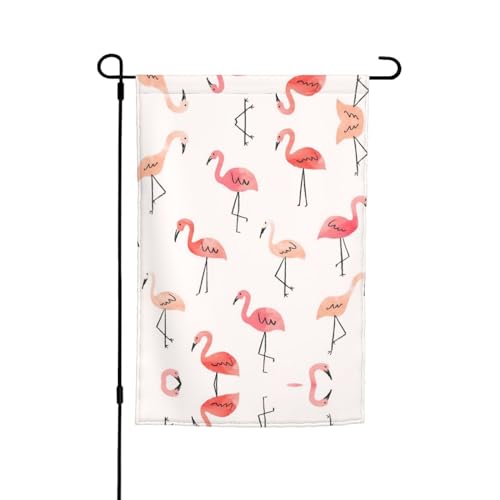 Flamingo, Feiertagsflaggen, 30,5 x 45,7 cm, doppelseitiger Druck, dekorative Flaggen für Außendekoration für alle Jahreszeiten von CarXs