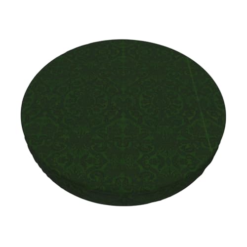 Hunter Green Floral Petals Pattern Exquisite Hocker-Sitzbezüge – erhöhen den Komfort mit runden Barhocker-Kissen und Bändern von CarXs