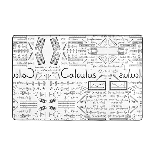 Mathe-Geometrie-Geek-Calculus 91,4 x 61 cm & 183,9 x 121,9 cm Teppiche, Heimdekoration, Fußmatten für Wohnzimmer, Schlafzimmer, schmutzabweisend von CarXs