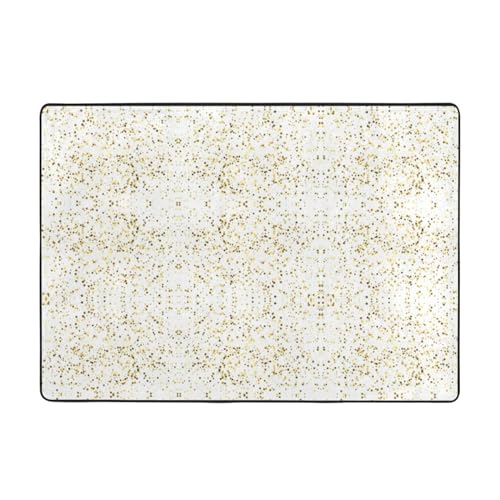 Sparsed Dreamy Stars And Spots Teppich, 203 x 147 cm, bedruckter Teppich, weicher Flanellstoff, geeignet für verschiedene Umgebungen von CarXs