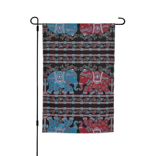 Violette Elefanten-Gartenflaggen, 30,5 x 45,7 cm, doppelseitiger Druck, dekorative Flaggen für Außendekoration für alle Jahreszeiten von CarXs