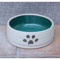 Benutzerdefinierte Mittelgroße Hunde - Oder Welpenfutterschale Aus Steinzeug Handgemachte Keramik Hand Geworfen von CaractacusPots