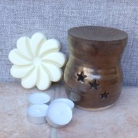Duftölbrenner Set Duftöl Teelicht Diffusor Hand Getöpfert Steingut Keramik Töpferscheibe Handgefertigt Mit Sojawachs Melts Duftölbrenner Set Duftöl Teelicht Diffusor Hand Getöpfert Steingut Keramik Töpferscheibe Handgefertigt Mit Sojawachs Melts von CaractacusPots