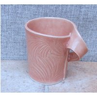 Kaffeetasse Teetasse in Strukturierte Steinzeug Keramik Handgemachte Platte Rolle Sofort Lieferbar von CaractacusPots