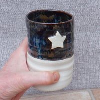 Wasser Oder Saft Becher Handgetöpferten Steinzeug Keramik Getöpfert Stern Sofort Lieferbar von CaractacusPots