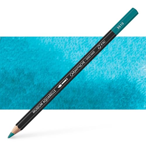 Caran d'Ache Museum Aquarelle Bleistift Museum Aquarelle Bleistift 3510.171/ NR 171 TURQUOISE BLUE/TUERKISBLAU-FSC (1 Stück/ (Pack of 1) von Caran d'Ache