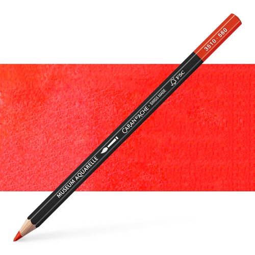 Caran d'Ache Museum Aquarelle Bleistift Museum Aquarelle Bleistift 3510.560/ NR 560 LIGHT CADMIUM RED/HELLKADMIUMROT-FSC (1 Stück/ (Pack of 1) von Caran d'Ache