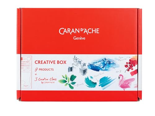 Caran d'Ache Rote Box aus Pappe, enthalten sind rote Metall-Etuis mit dem Sortiment der Classic-Reihe von Caran d’Ache, 3000.023 von Caran d'Ache