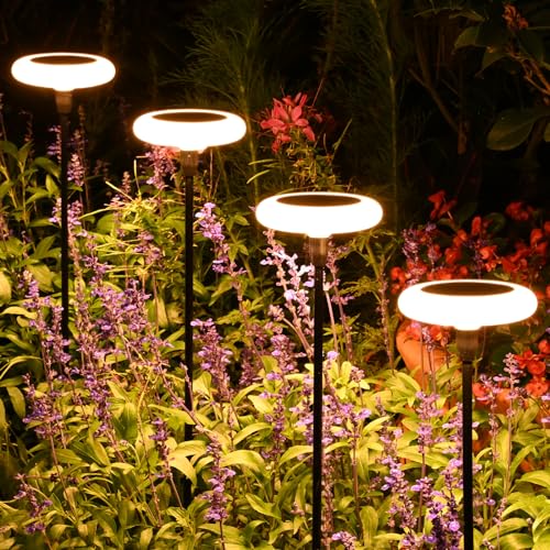 Carastek Solarlampen für Außen Garten 4 Stück Solar Gartenleuchten Warmweiß Solarleuchten für Außen Super Hell Solar Solarlampen mit 36 Lumen IP65 Wasserdicht für Gartendeko Terrasse Rasen Outdoor von Carastek