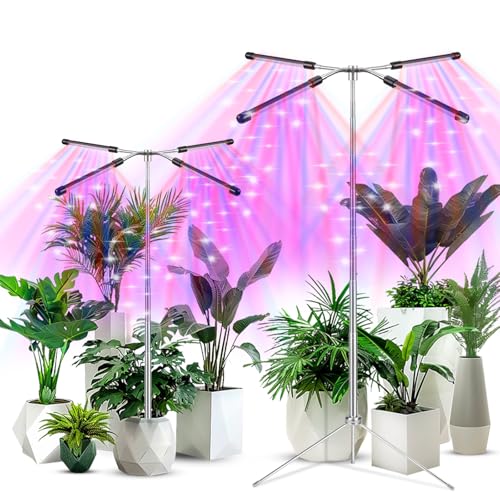 Pflanzenlampe LED Vollspektrum Wachstumslampen Pflanzenleuchte Pflanzenlicht LED-Pflanzenwachstumslampe Höhenverstellbares Pflanzenlicht mit Zeitschaltuhr USB Adapter 3 Lichter Modi 9 Helligkeit von Carastek