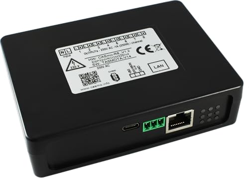 CASmo-R8 ETH Fussbodenheizungssteuerung mit 8 Ausgängen zur Ansteuerung von Stellantrieben. Kompatibel mit TASMOTA, ESP Easy, ESPHome, IoBroker, Home Assistant, OpenHAB, Symcon, Node-RED, MQTT, matter von Caraudio-Systems