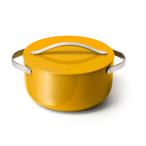 Caraway Dutch Oven Topf mit Deckel aus Keramik, antihaftbeschichtet, 6,5 l, 26,7 cm, ungiftig, PTFE- und PFOA-frei, ofenfest und kompatibel mit allen Herdarten (Gas, Elektro und Induktion), von Caraway