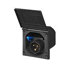Carbest CEE-Eingangsteckdose, schwarz, quadratisch von Carbest