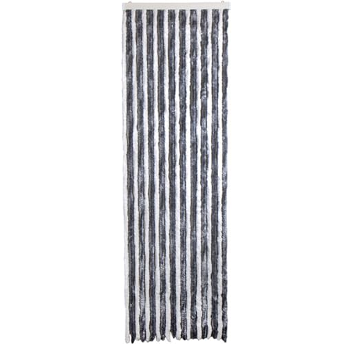 Carbest Chenille Flauschvorhang 56x205cm Insektenschutz Türvorhang Camping Plüschvorhang Vorhang (Weiß, Grau) von Carbest