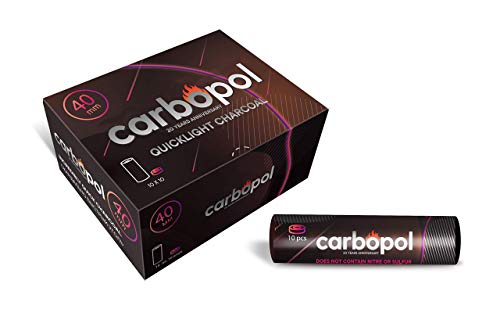 Carbopol Kohle 40mm - Box (100 Stück) - selbstzündend von Carbopol