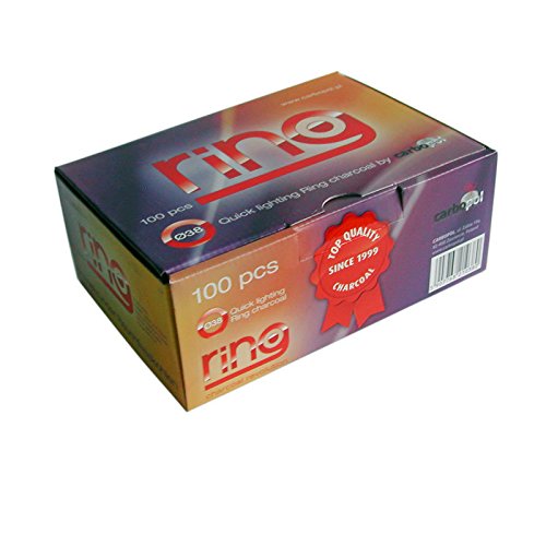 Carbopol Ring Kohle - 38 mm - Box (100 Stück) - selbstzündend von Carbopol