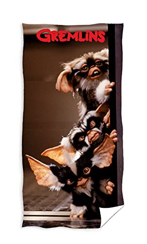 AMBLIN ENTERTAINMENT Unisex Kinder Horror Gremlins Badetuch Handtuch Strandtuch 70 x 140 cm, Multicoloured von Carbotex