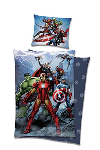 Carbotex Avengers AV219014 Bettwäsche Kinderbettwäsche 140x200 cm + 70x90 cm von Carbotex