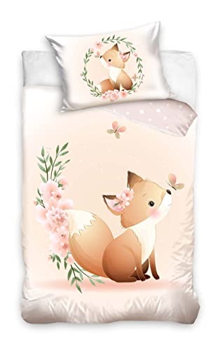 Babybettwäsche Kinderbettwäsche 90x120 cm + 40x60 cm Fuchs von Carbotex