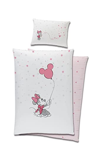 Babybettwäsche Disney Minnie Mouse 100x135 cm + 40x60 cm 100% Baumwolle in Rosa von Carbotex