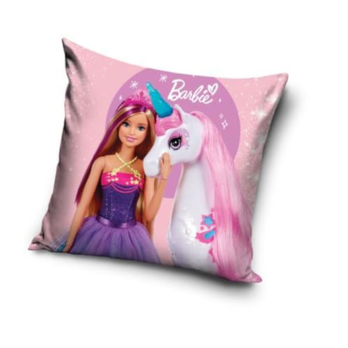 Barbie Einhorn Motiv Kissenhülle Kissenbezug 40x40 cm (Rosa BARB213055) von Carbotex