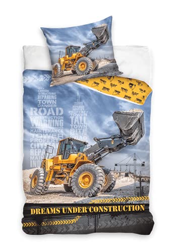 Baumwolle Bettwäsche 140X200 cm + 70x90 cm Bagger Baumwolle Bettwäsche 140X200 cm + 70x90 cm Bagger von Carbotex