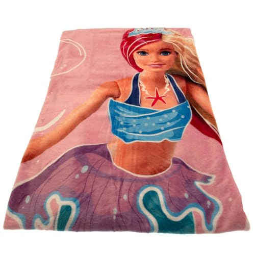 Carbotex Barbie Flauschdecke Schmusedecke Kuscheldecke 130 x 170 cm von Carbotex