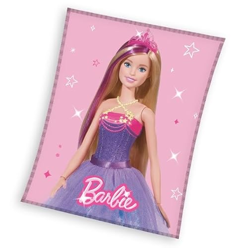 Carbotex Barbie Fleecdecke Kuscheldecke 150 x 200 cm BARB234001 von Carbotex