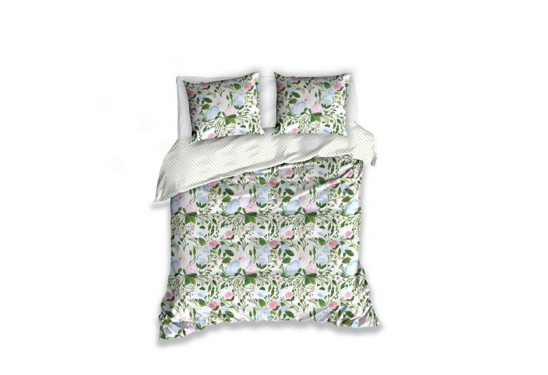 Carbotex Bettwäsche Blumen Bettwäsche 3 teilig Premium 160 x 200 cm + 2x70x80 cm von Carbotex