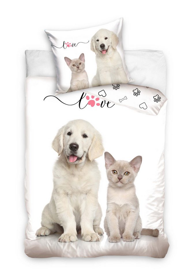 Carbotex Bettwäsche Hunde Dogs Bettwäsche 135 x 200 cm von Carbotex