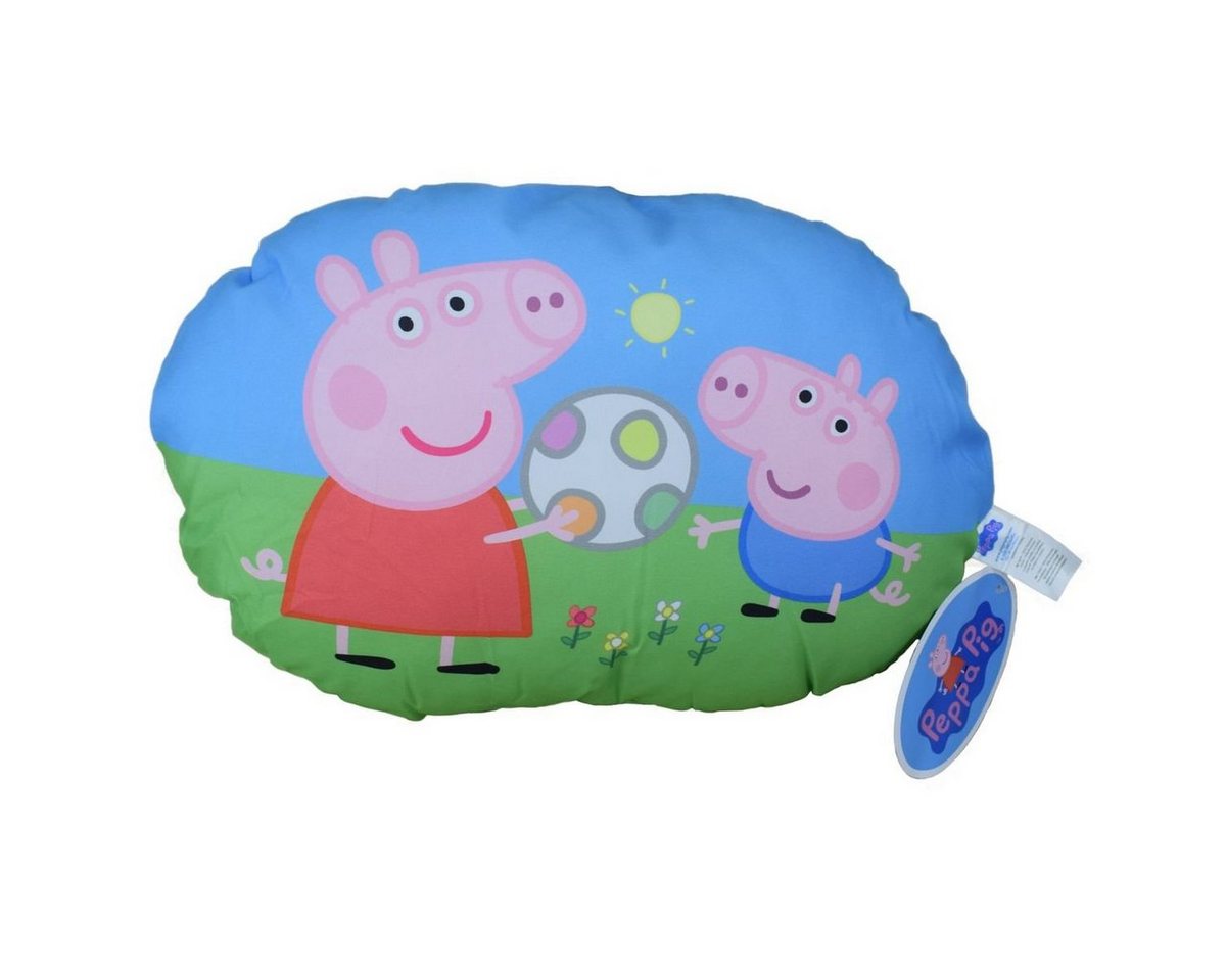 Carbotex Dekokissen Kuschelkissen 37x34cm Peppa Pig, George Wutz Dekokissen Couch Kinder von Carbotex