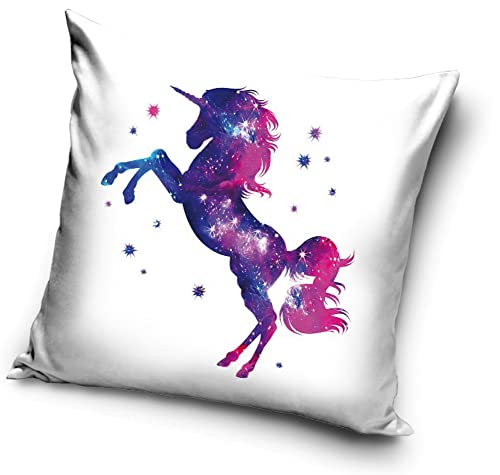 Carbotex Einhorn Unicorn Motiv Kissenhülle Kissenbezug 40x40 cm Pferd (PNL212104) von Carbotex