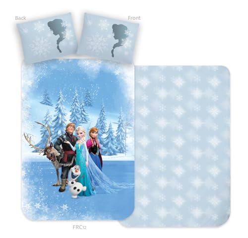 Carbotex Frozen Eiskönigin Anna&ELSA Kinder-Jugendbettwäsche Wendebettwäsche FR13399-4 135x200cm/80x80cm von Carbotex