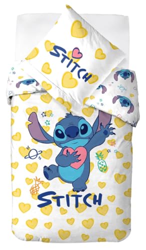 Carbotex LILO & Stitch Wendebettwäsche Set für Kinder, Jugendliche und Erwachsene 135x200/80x80cm STITCH2478693 von Carbotex