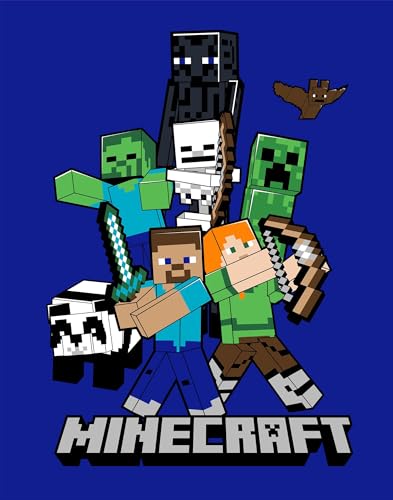 Carbotex Minecraft Fleecedecke Kuscheldecke Schmusedecke 110 x140cm von Carbotex