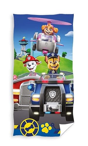 Carbotex Paw Patrol PAW224073 Badetuch Handtuch Strandtuch 70 x 140 cm von Carbotex