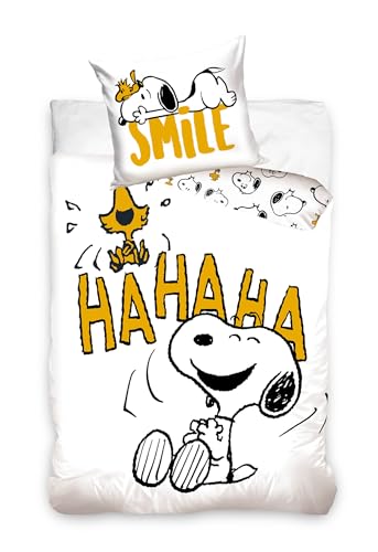 Carbotex Snoopy Peanuts Bettwäsche SNO225014 135x200 cm von Carbotex