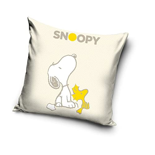 Carbotex kompatibel mit Snoopy Peanuts Kissenhülle Kissenbezug 40x40 cm (SNO225079) von Carbotex