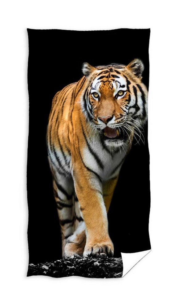 Carbotex Strandtuch Tiger Badetuch Handtuch Strandtuch 70 x 140 cm von Carbotex