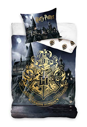 Harry Potter Bettwäsche 140x200+70x90 cm Kinderbettwäsche Baumwolle HP202019 von Carbotex