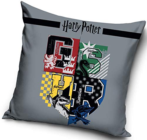 Harry Potter Kissenhülle Kissenbezug 40x40 cm (Grau) von Carbotex