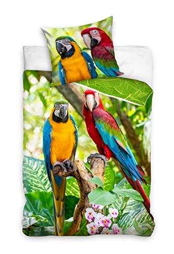 Papagei Bettwäsche 135x200 cm von Carbotex
