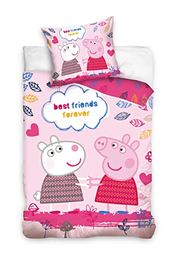 Peppa Pig Bettwäsche Kinderbettwäsche 140x200cm PP191050 von Carbotex