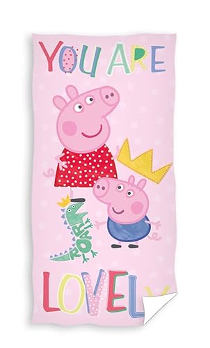 Peppa Pig Strandtuch - Duschtuch - Handtuch PP215018-R von Carbotex