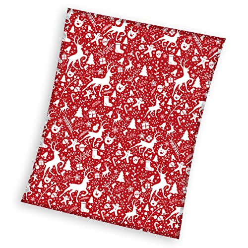 Weiche Decke Kuscheldecke Weihnachten Rentier Rot 150x200 cm von Carbotex
