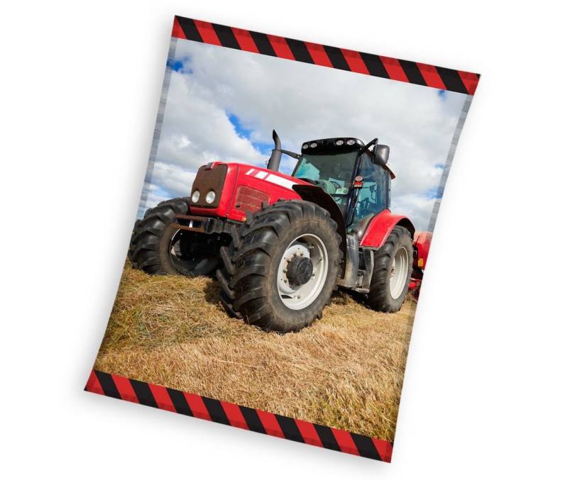 Wohndecke Tractor Coral Fleecedecke Kuscheldecke 130 x 170 cm, Carbotex von Carbotex